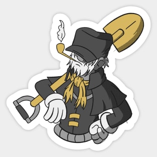 Graveyard Shift Old School Grave Keeper Sticker